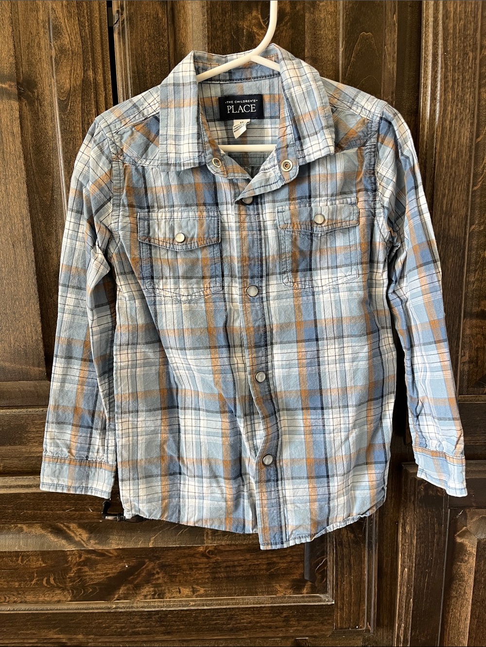 5T plaid button up long sleeve